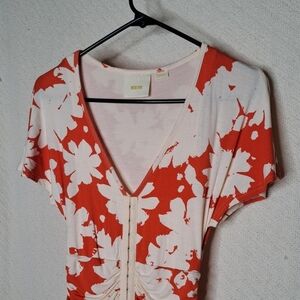 Anthropologie Maeve Blush and Ivory Dress